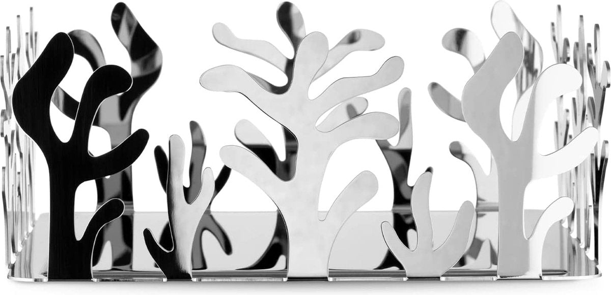 Alessi mediterraneo esi18 porte-serviettes design, acier inoxydable, poli, 18,5 x 21,3 x 13,5 cm