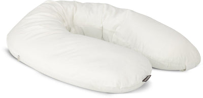 Coussin d'allaitement Deryan, oreiller de couchage latéral, oreiller de corps – 120 cm – blanc