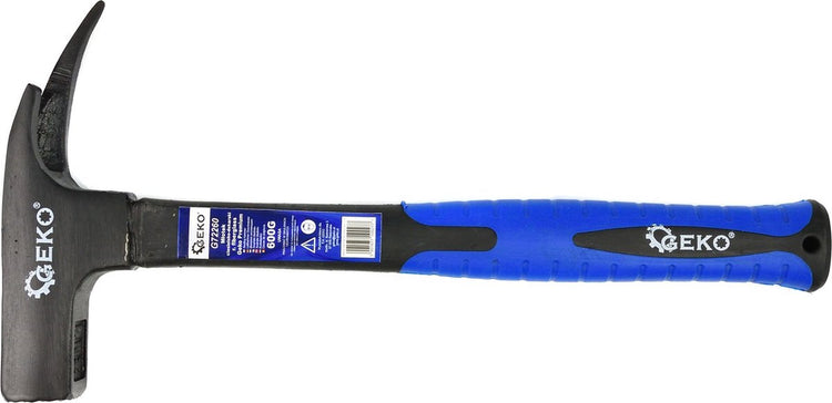 Marteau de toit Geko - 600g - manche TPR - porte-clou magnétique - acier au carbone