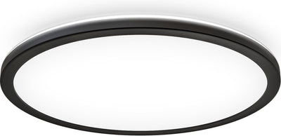 Briloner b.k.licht - plafonnier led - noir - panneau led - plafonnier - l: 29,3cm - 4 000k - 2 400lm - 18w