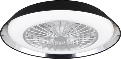 Rl vis ta réalité lumineuse varberg - ventilateur - noir - incl. 1x CMS 30w