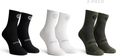 Rogelli core combinaison chaussettes de cyclisme - lot de 3 - noir blanc armée vert - 36 39