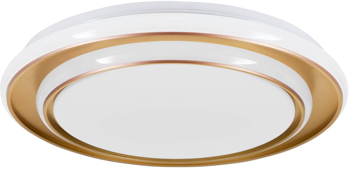 Plafonnier Eglo moschetta - ø 40 cm - blanc doré - lumière blanche orientable (lumière chaude, neutre et lumière du jour)