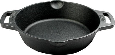 Poêle extérieure Valhal 20 cm - fonte - 2 poignées - becs verseurs - vh20h
