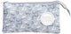 Ancor trousse scolaire lisse vide rectangulaire 3 compartiments gris avec design - an-124941-c