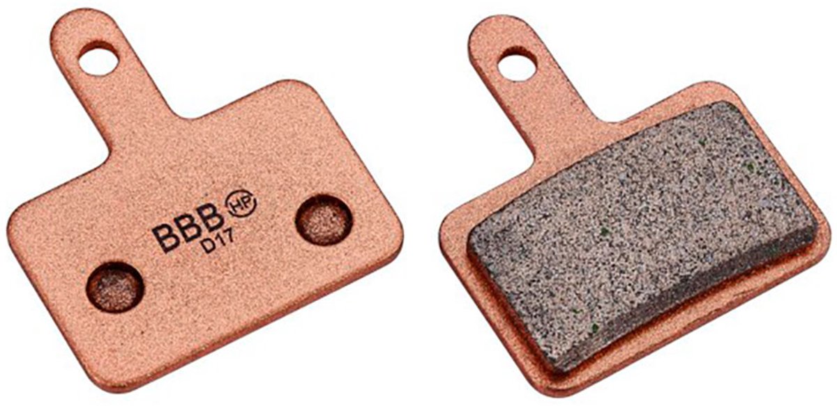 Plaquettes de frein de vélo Bbb cycling - discstop hp fritté - plaquettes de frein à disque - compatibles avec les freins à disque Shimano, Tektro et Giant - cuivre - bbs-52s