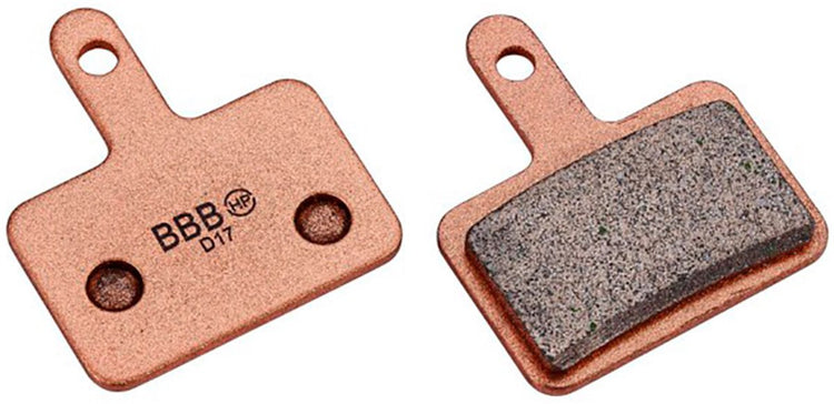 Plaquettes de frein de vélo Bbb cycling - discstop hp fritté - plaquettes de frein à disque - compatibles avec les freins à disque Shimano, Tektro et Giant - cuivre - bbs-52s