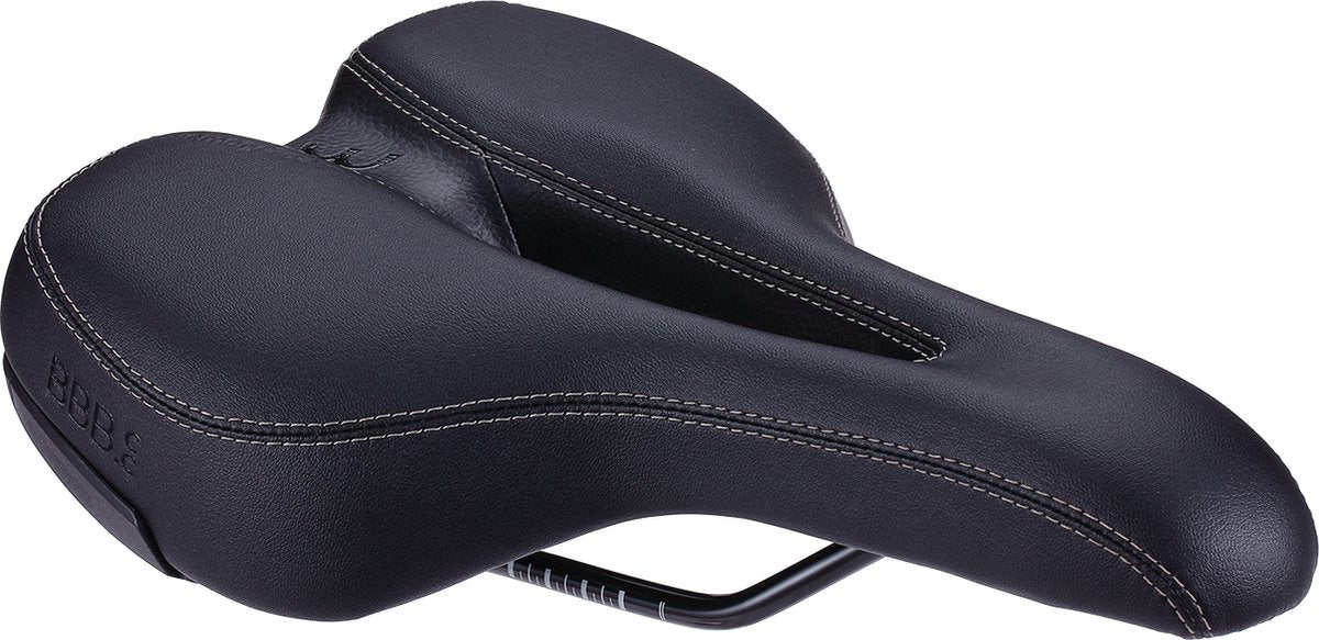 Bbb cycling softshape active - selle de vélo pour homme et femme - selle de vélo électrique ou de vélo de ville - position de cyclisme verticale 60° - 265 x 170 mm - noir - bsd-121