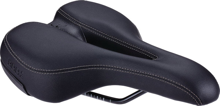 Bbb cycling softshape active - selle de vélo pour homme et femme - selle de vélo électrique ou de vélo de ville - position de cyclisme verticale 60° - 265 x 170 mm - noir - bsd-121
