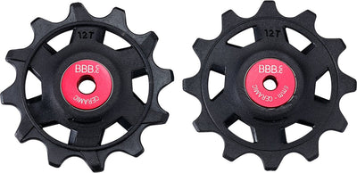Bbb cycling rollerboys ceramic 12t sr-xplr – roues de dérailleur en céramique – roulements en céramique – adapté pour sram xplr 12 vitesses – noir - bdp-20x