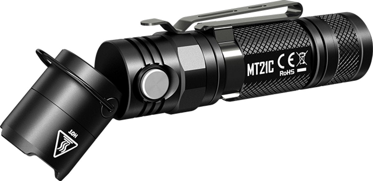 Lampe de poche Nitecore MT21C Cree XP-L HD V6 LED avec tête inclinable - noir