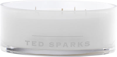 Ted Sparks - bougie parfumée Balthazar - 50 heures de combustion - 6 mèches - emballage luxe - linge frais