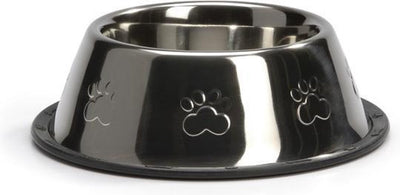Beeztees steeldish - gamelle pour nourriture pour chien - antidérapant - 0,9l