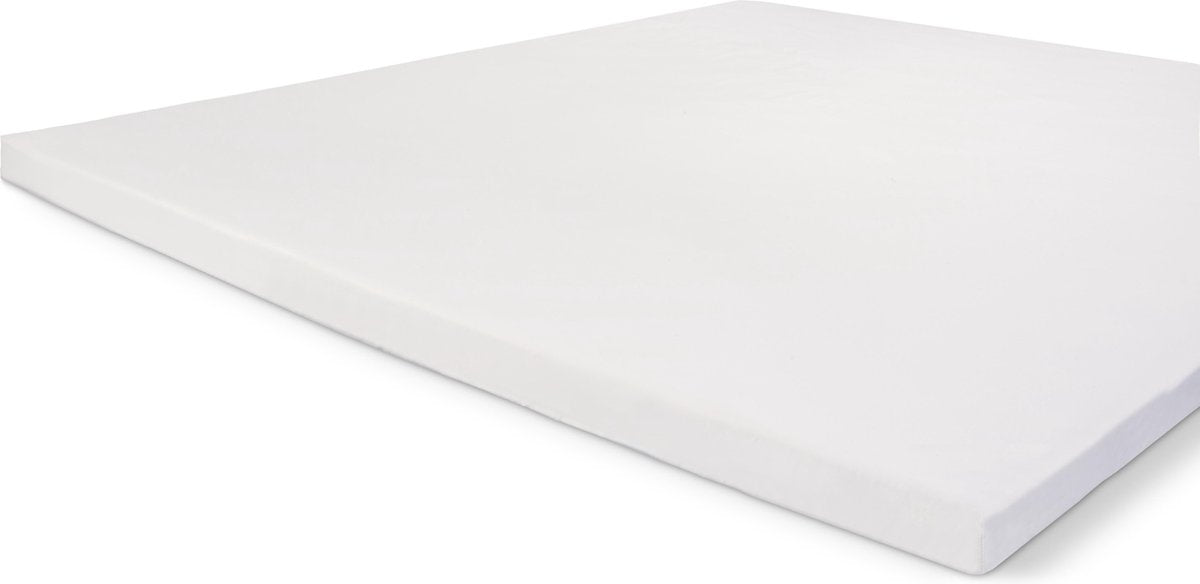 Surmatelas en coton Byrklund - drap-housse 180x220 - 100% coton - blanc