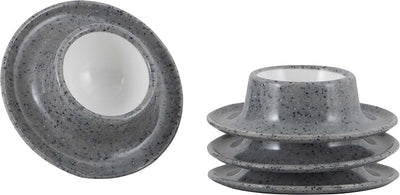 Gimex - ligne solide - coquetier - granit - gris - 4 pièces