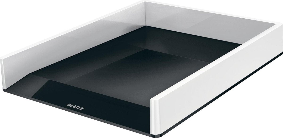 Corbeille à courrier Leitz wow blanc noir