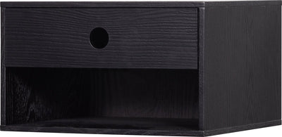 Woood table de chevet suspendue nancy - mdf - noir - 20x34x30