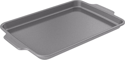 Plaque à pâtisserie Kitchenaid 33x22,5 cm - revêtement antiadhésif sans PFA - acier aluminisé - passe au four jusqu'à 230°c - gris