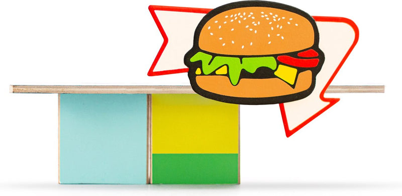 Candylab Toys Voiture jouet en bois moulé sous pression Candylab - Burger Shack - Candycar World