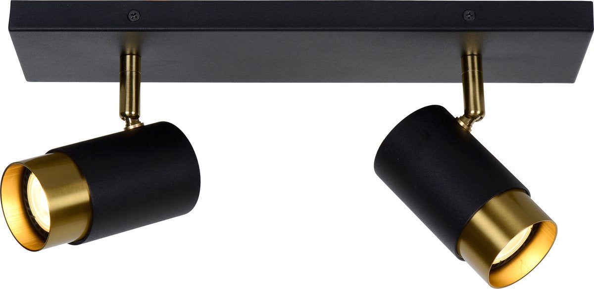 Lucide floris - spot de plafond (plafonnier) - 2xgu10 - noir