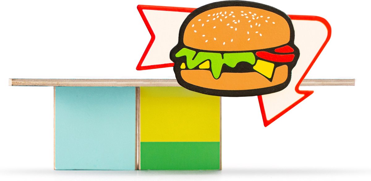 Candylab Toys Voiture jouet en bois moulé sous pression Candylab - Burger Shack - Candycar World