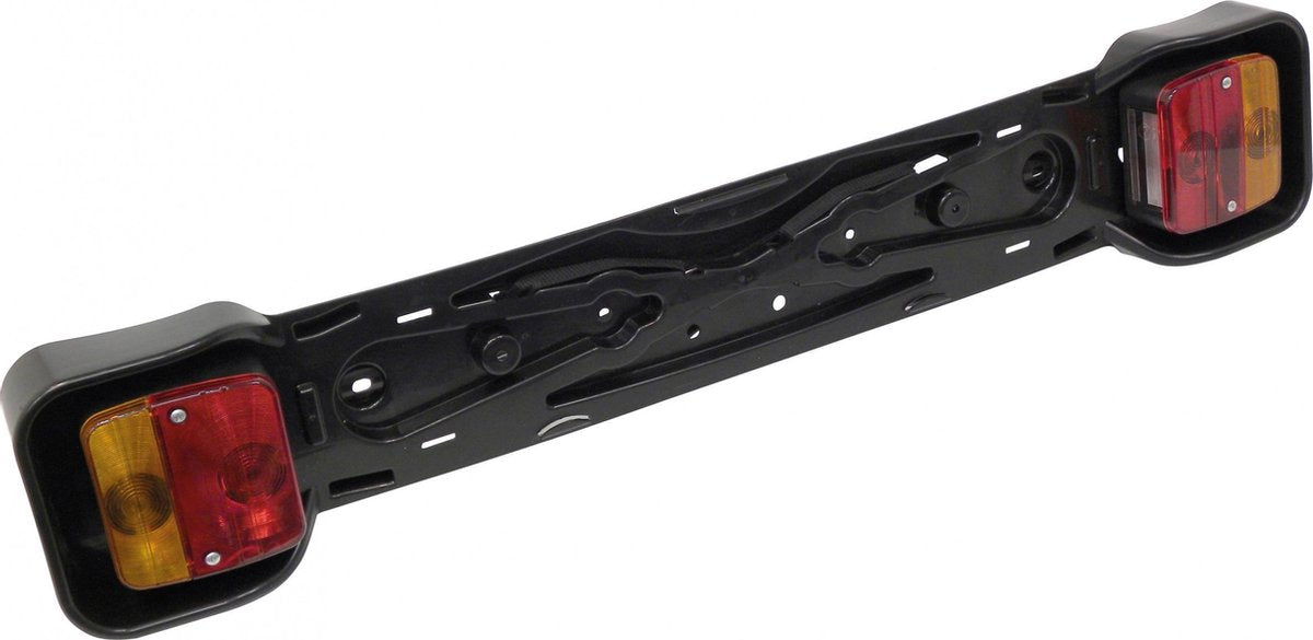 barre d'éclairage pour porte-vélos 85 x 15 cm noir