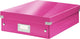 Boîte de rangement Leitz wow click store de taille moyenne - Carton recyclé à 85 % - Boîte de tri peu encombrante avec compartiments - 28,1 x 10 x 37 cm (LxHxP) - rose