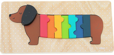 Vilac puzzle en bois chien Andy Westface jouets d'apprentissage colorés 2 ans et plus.