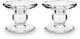 Vtwonen - lot de 2 - bougeoirs - verre - 9,2x7,3cm