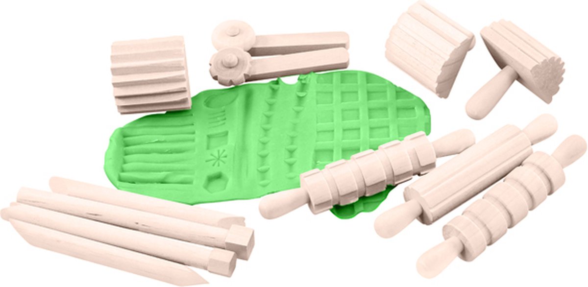 Ensemble d'outils en argile en bois Weplay Eduplay - Jouets créatifs pour enfants.
