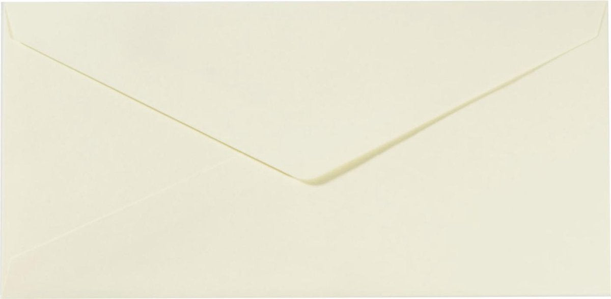 Enveloppes Florence de qualité robuste, grand rectangle ivoire, 25 pièces, 11,5 x 22,5 cm