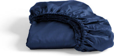 Cendrillon - dimanche - drap-housse - jusqu'à 25 cm de hauteur de matelas - satin - 90x200 cm - bleu