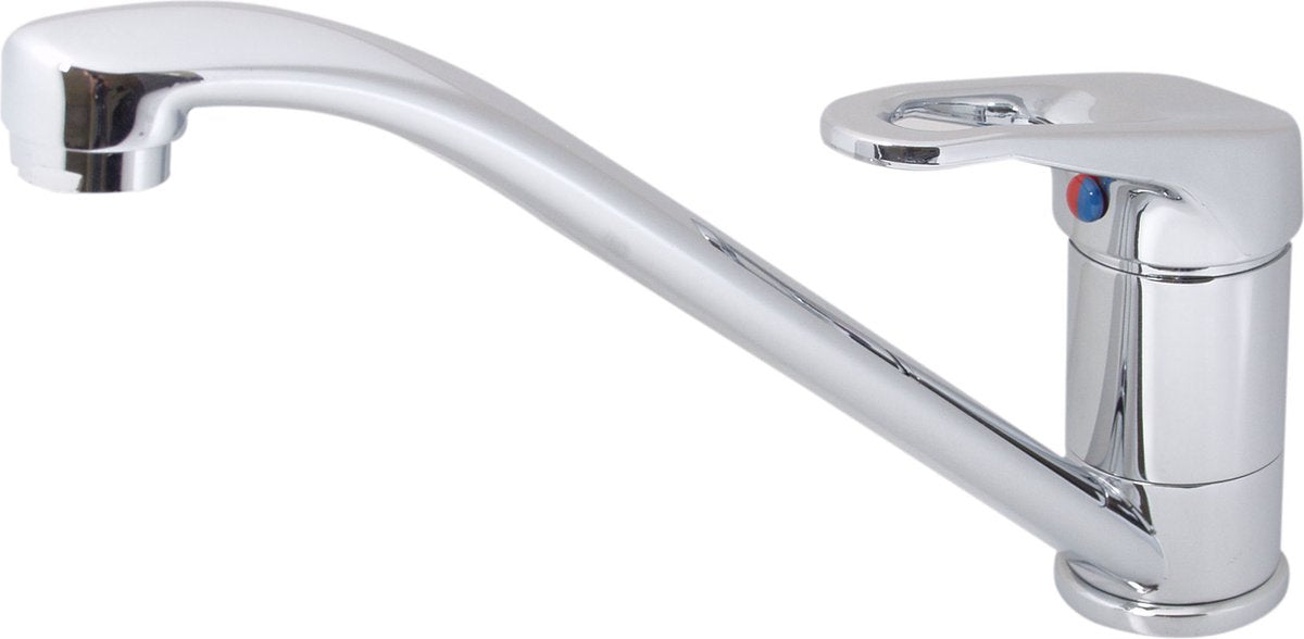 Plieger solid kitchen tap - 1-hole - swivel spout - chrome