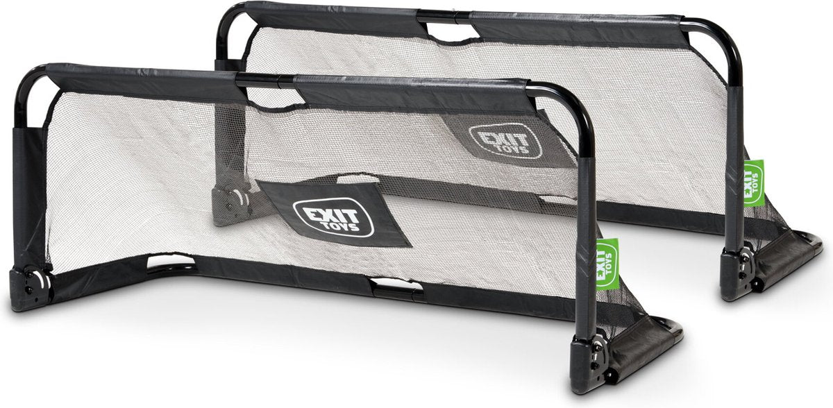 Exit toys exit panna but de football pliable en acier 150x60cm (lot de 2) - noir - football de rue - pour extérieur