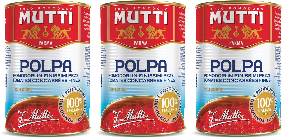 Mutti polpa 3 x 4050 grammes