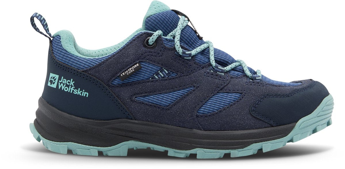 Chaussures de marche enfant Jack wolfskin vojo tour texapore low k - bleu nuit
