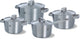 Set de poêles Bk conique+ - 4 casseroles - avec couvercles
