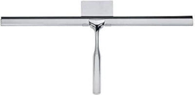 Wenko Essuie-glace de douche terni jumbo 40cm en acier inoxydable - essuie-glace - extracteur de douche extra large - montage sans perçage