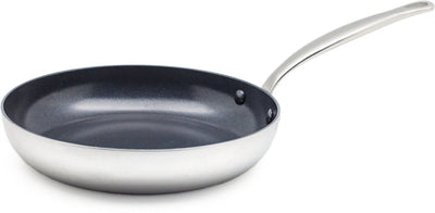 Poêle Greenpan Barcelona evershine 30 cm - revêtement antiadhésif sans PFA - poêle à induction - poêle en céramique - passe au four jusqu'à 220°c - argent