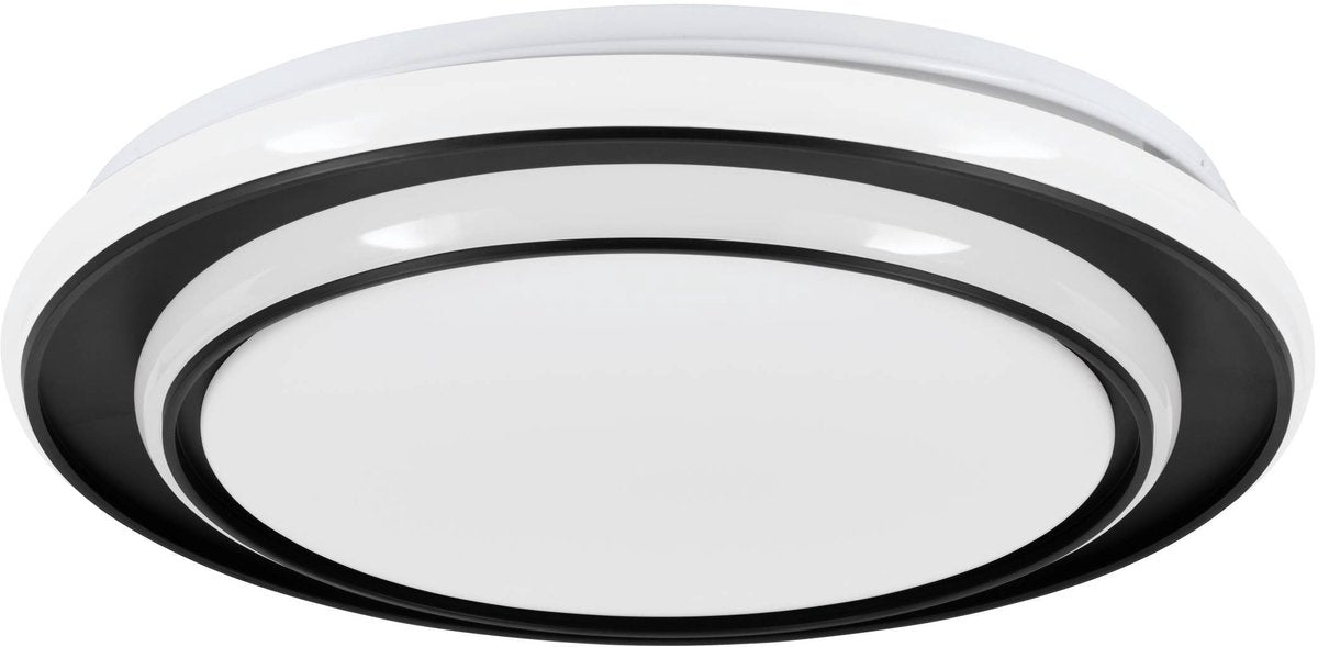 Plafonnier Eglo moschetta - ø 40 cm - noir et blanc - lumière blanche orientable (lumière chaude, neutre et lumière du jour)