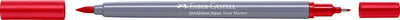 Faber-castell - marqueur aquarelle duo - goldfaber - rouge géranium brillant 121 - pinceau 0,6 mm - fc-164621