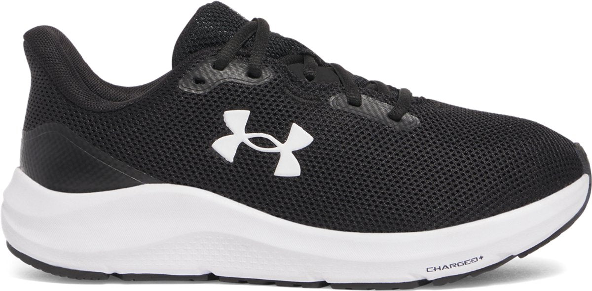 Under Armour UA W Charged Pursuit 4 Chaussures de sport pour femme - Noir - Blanc