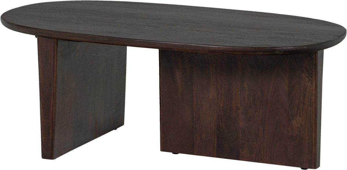 Table basse couture Woood - bois de manguier - noyer - 40x110x60