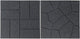 Nature - carrelage de jardin - gris - caoutchouc - carrelage motif réversible - h1,5 x 40 x 40cm