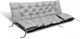 Ensemble de coussins de jardin Aio - coussin de canapé 100x60x50cm et 2 petits coussins 42 x 42 cm - coussin de balancelle - gris