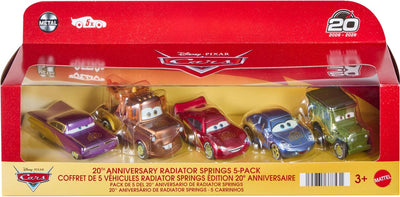 Mattel Disney et Pixar Cars font la course pour célébrer le 20e anniversaire de Radiateur Springs - Lot de 5