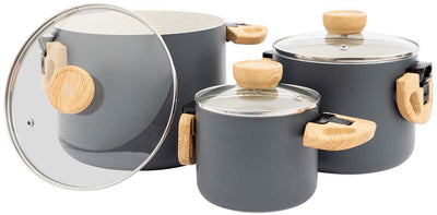 Bo-camp - collection outdoor urbain - set de poêles - barbacane - aluminium - induction - 3 pièces