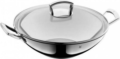 Poêle wok WMF - ø 36 cm - acier inoxydable - avec couvercle - induction - convient aux grandes portions