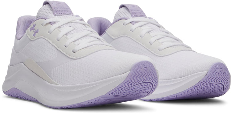 Under armour ua w aurora 3-wht chaussures de sport femme - blanc - violet crête