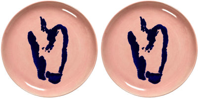 Serax - fête ottolenghi - assiette m - rose bleu - 22 ø - 2 pièces